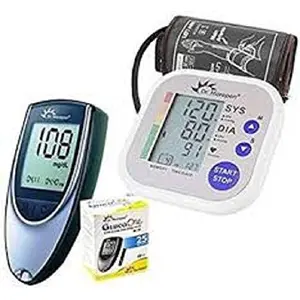 Dr. Morepen BP02 Blood Pressure Monitor and BG03 Glucose Check Monitor Combo (Black)