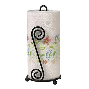 SAHARANPUR HANDICRAFTS Wrought Iron Kitchen Tissue Paper roll Holder/Dispenser for Kitchen and Dining Table-S2