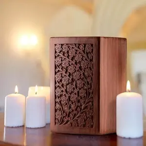 SAHARANPUR HANDICRAFTS :- Woo0den Box Jewelry Box Antique Designing Box Ashes Box Wooden Urn Box Vanity Box Storage Box Living Room Bed Room Decorative Box