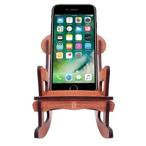 SAHARANPUR HANDICRAFTS Royal Rocking Chair Mobile holder/Mobile Stand for office and home best for gifting 6.5"x 6"