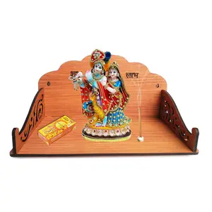 SAHARANPUR HANDICRAFTSDesigner Ganesha Wooden Temple for Home &Office Pooja Mandir 14"x 7.8"x 8"