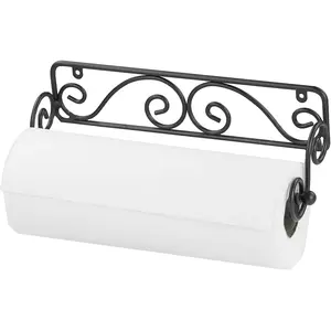 SAHARANPUR HANDICRAFTS Wrought Iron Wall Mounted Tissue Paper roll Holder/roll Dispenser for Home/Kitchen.