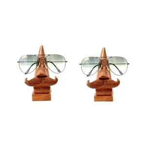 SAHARANPUR HANDICRAFTS Wooden Noise Shaped Spectacle Eyeglass Holder (18.6 cm x 10.4 cm x 7.9 cm Set of 2 CCCS11)