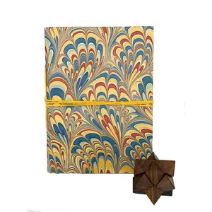 SAHARANPUR HANDICRAFTS Handmade Paper Diary for Girls - Beautiful Marble Paper Journal Diary for Writing Personal Gratitude Journal Diary to Write Daily 2021 Travel Diary (4 * 6)