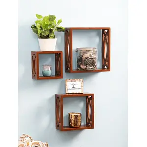 SAHARANPUR HANDICRAFTS Modern Design Wooden Wall Shelves/Wall Bracket/Wall Shelf for Home Decor Home Living Room