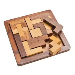 SAHARANPUR HANDICRAFTS Wooden Jigsaw Puzzle - Wooden Toys/Games for Kids - Travel Games for Families - Unique Gifts for Children- Indoor Outdoor Board Games