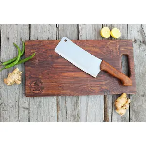 SAHARANPUR HANDICRAFTS Solid Wood Double Sided Vegetable Chopping Board for Kitchen(No Bamboo)15 inch | Anti-Bacterial Food Safe Wooden Chopping Board |Cutting Board for Kitchen (Rosewood)