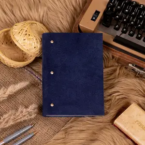 SAHARANPUR HANDICRAFTS Suede Leather Journal Diary for Men and Women - Soft and Stylish Leather Dairy Notebook A5 Personal Diary Ruled Travel Diary with 204 Pages Diary 2022 (5" x 7" inch) Blue