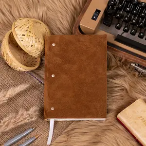 SAHARANPUR HANDICRAFTS Suede Leather Journal Diary