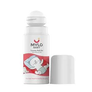 Mylo Care Natural Baby Tummy Roll On with Hing Saunf & Pudina for Indigestion Colic and Gas Relief Made Safe Australia Certified Toxin Free No Silicones Parabens & Mineral Oil 40 ml