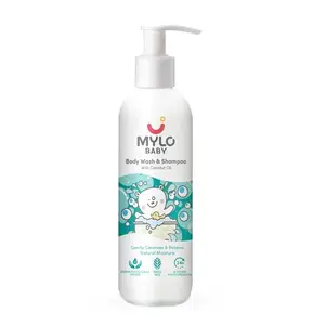 Mylo Baby Shampoo and Body Wash | Gentle Cleansing Head-to-Toe | Tear Free Formulation | Dermatologically Tested | Made Safe Certified- 200 ml