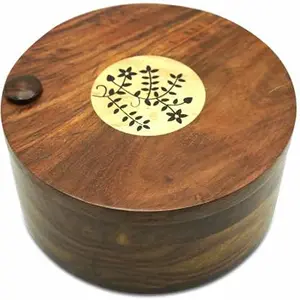 SAHARANPUR HANDICRAFTS Wooden Chapati Box Hand Carved Hot Pots for Chapati Casseroles Wooden Serving Casseroles