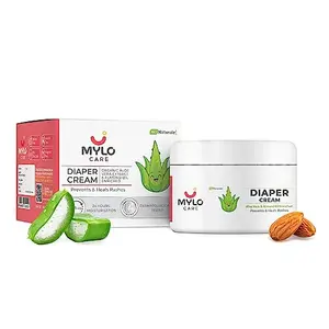 Mylo Care Baby Natural Diaper Rash Prevents and Heals Cream Formula Gentle and Care with Aloe Vera Almond Oil & Vitamin E - 50 gm
