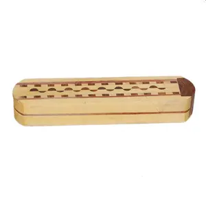 SAHARANPUR HANDICRAFTS Wooden Handmade Gifting Easy to Cary Wherever You Want to GO Stylish Pencil and Pen Box with 3 Space Size (1.5 * 9.5 * 2.25)