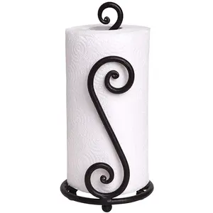 SAHARANPUR HANDICRAFTS Paper Towel Holder Decorative and Wrought Iron Holder One-Handed Tearing Non-Slip Stability