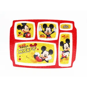 Saharanpur Handicraft SAHARANPUR HANDICRAFTS Disney Mickey Mouse 5 partition PlateMelamine Plates