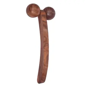 SAHARANPUR HANDICRAFTS Sheesham Wooden Easy-to-use & carry Long Handle Hand Roller Body Massager- Stress Relief- Acupressure