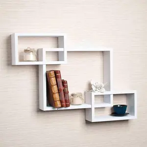 SAHARANPUR HANDICRAFTS MDF Wall Shelf Home Decorative Furniture for Home (White)