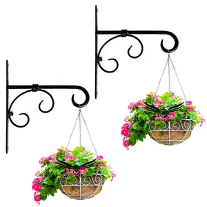 SAHARANPUR HANDICRAFTS Plant Hanger Wall Hanging Plant Hook for Planters Lanterns Bird Feeders Wind Chimes Hanging Baskets Ornaments String Lights Indoor Outdoor Balcony (Set of 2)