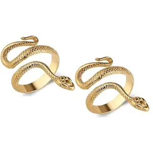 PDY FASHION Pack of 2 golden, Metal, No Gemstone