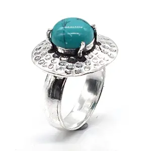 RidVik Santa Rosa Turquoise Gemstone Fashion Jewelry Handmade Ring 9 US RIN-4780, Gemstone, Turquoise (Colored Gemstone)
