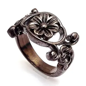 RidVik Birthday Gifted Designer Black Rhodium Ring Jewelry Size 7 RIN-2736, Gemstone, None and None