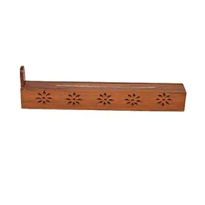 SAHARANPUR HANDICRAFTS Artisanal Incense Holder Handcrafted Beauty for Your Home Brown (Design-3)