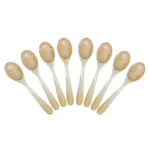 Pine Wooden Table Spoon Size 6.4inch - Set of 8