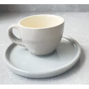Ceramic Kitchen Expresso Tea Cup & Saucer One piece