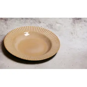 Ceramic Kitchen Mustard Pasta Plate One piece