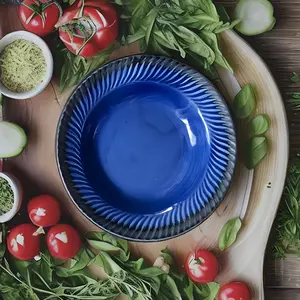 Ceramic Kitchen Bleu Pasta Plate One piece