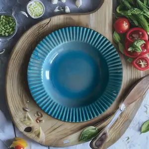 Ceramic Kitchen Azul Pasta Plate One piece