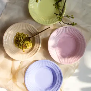 Ceramic Kitchen Summer Pasta Plates Set of 4