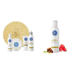 The Moms Co Pregnancy Gift Set & Natural Stretch Oil 100 ML