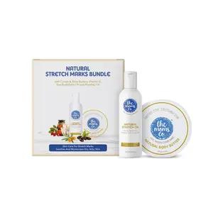 The Moms Co. All Natural Complete Care Solution for Stretch Marks for Women| Natural Stretch Mark Oil (100ml) and Natural Body Butter (100g)|Stretch Marks Cream for Pregnancy| Stretch Mark Oil