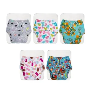 SuperBottoms BASIC 5 Reusable Cloth Diaper for babies 0-3Y | Freesize Washable baby Diapers (with dry feel pad/insert)