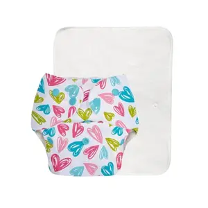 SuperBottoms BASIC Reusable Cloth Diaper with NEW Quick Dry UltraThin pads | 100% cloth Freesize Diapers for baby 0-3 Yrs |Stay Dry & Lasts up to 3Hrs | Trim Fitting Dries 2times faster | Hearts