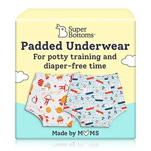 superbottoms Padded Underwear | Waterproof Pull up Underwear | Potty Training Pants for Babies | Pull up Unisex Trainers| Padded Underwear for Toddler |