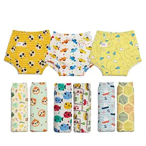 superbottoms Padded Underwear | Waterproof Pull up Underwear | Potty Training Pants for Babies | Pull up Unisex Trainers| Size 2 (2-3 Years) Explorer Waist(in cm) 35-37 (unstretched) Assorted