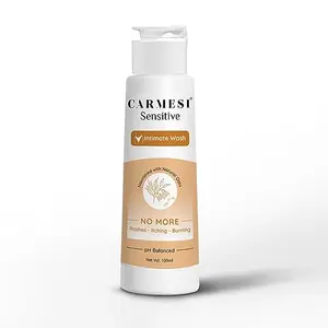 Carmesi Sensitive Intimate Wash | Designed Specially to Prevent Rashes | Enriched with Natural Oats | No Burning No Itching | Paraben-Free Phthalate-Free and Cruelty-Free | 100 ml