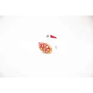 CHURU SANDALWOOD CARVED Handmade Decorative Showpiece Metal Duck Gift Item for Hme & Office Dcor (1.5 Inches)