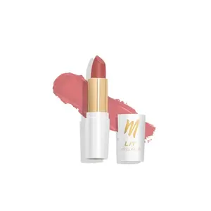MyGlamm LIT Moist Matte Lipstick - Nude Buff (Peach Pink Shade) | Long Lasting Pigmented Hydrating Lipstick with Moringa Oil and Vitamin E (4.2g)