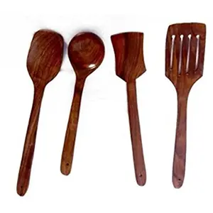 Kitchen Cooking Tools Utensils Product Handmade Wooden Serving and Cooking Spoon Kitchen Utensil Set of 4