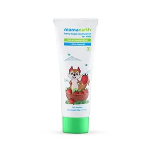 Mamaearth 100% Natural Berry Blast Kids Toothpaste Oral Care 50 Gm Fluoride Free Sls Free No Artificial Flavours Best For Baby