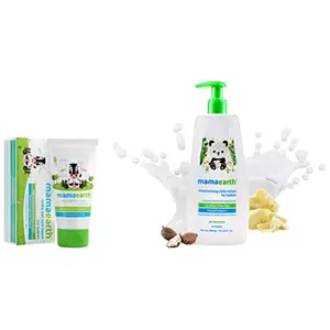 Mamaearth Milky Soft Natural Baby Face Cream for Babies 60mL & Mamaearth Daily Moisturizing Lotion for Babies 400ml