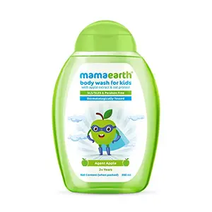 Mamaearth Agent Apple Body Wash for Kids with Apple Oat Protein  300 ml 1 count