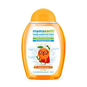 Mamaearth Original Body Wash For Kids with Oat Protein  300 ml Orange 1 count