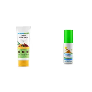 Mamaearth Ubtan Natural Face Wash for All Skin Type100 ml - SLS & Paraben Free & Mamaearth Mineral Based Sunscreen Baby Lotion SPF 20+Hypoallergenic100ml(0-10 Years)