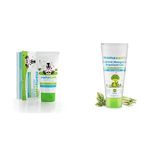 Mamaearth Milky Soft Natural Baby Face Cream for Babies 60Ml and Mamaearth Natural Mosquito Repellent Gel 50Ml. Deet Free. Protects from Dengue Malaria & Chikunguny