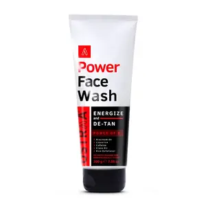 Ustraa Power Face Wash Energize and De-Tan - 200g - Dermatologically Tested No Sulphates No Parabens No Silicone No Mineral Oil